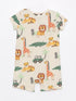 LC Waikiki Crew Neck Short Sleeve Printed Baby Boy Rompers 2 Pack